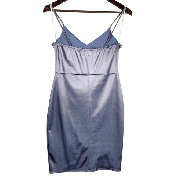 Lulus “Forever Your Girl” Satin Bodycon Dress Women’s SZ SM Blue Cocktail USA - Picture 3 of 15